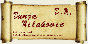Dunja Milaković vizit kartica